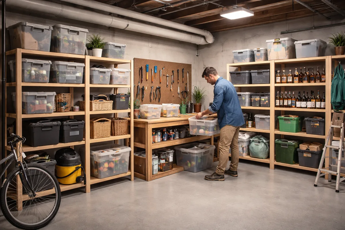 Comment organiser le rangement et l'aménagement d'une cave en désordre
